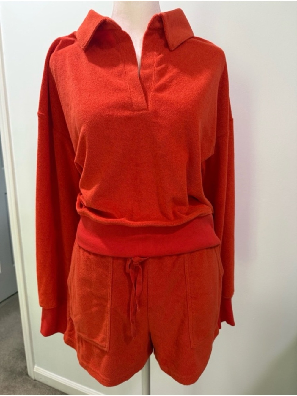 Z Supply V-Neck Sweater in Vibrant Orange